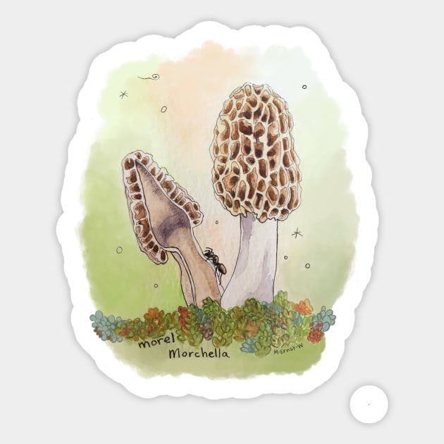 Morel Mushrooms Sticker by mernstw